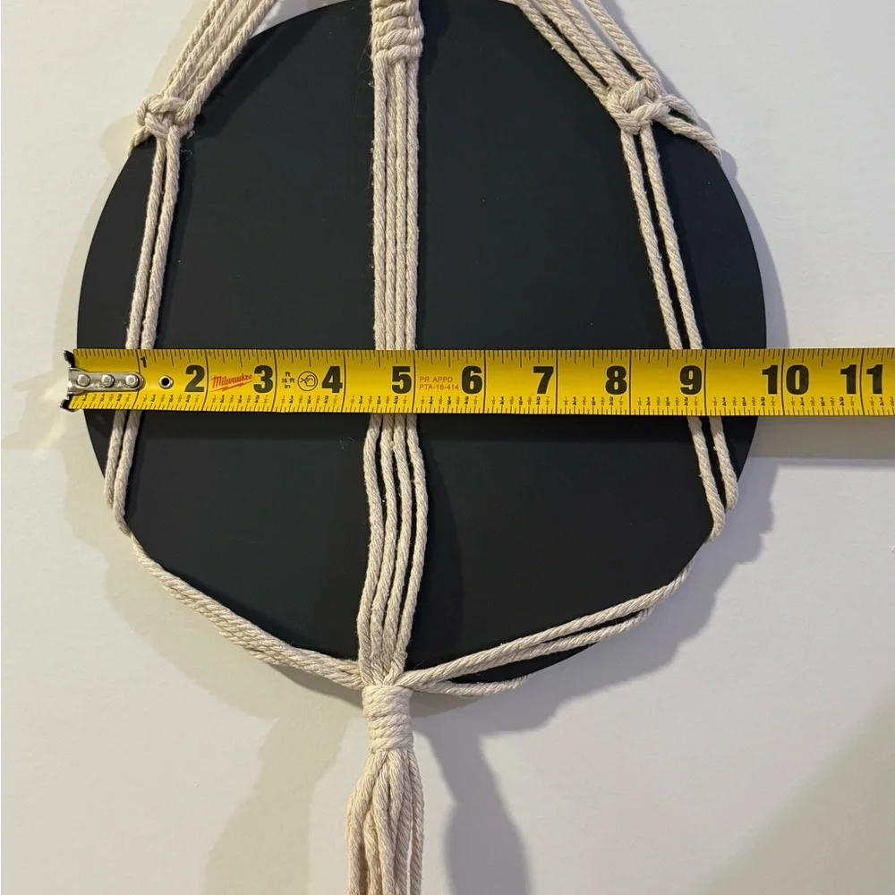 Cream Macrame Wall Mirror